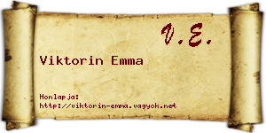 Viktorin Emma névjegykártya