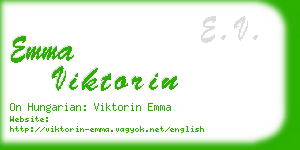 emma viktorin business card